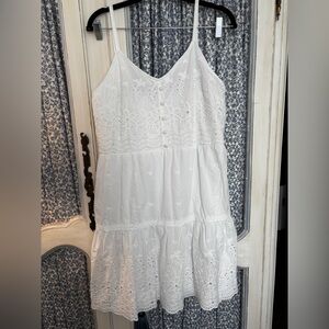 Maurices White Strapless Lace Dress